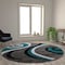 Flash Furniture Turquoise 8' x 8' Modern Plush Abstract Area Rug KP-RG952-88-TQ-GG - alternate 1